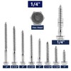 1/4" x 4" Hex Head Lag Screws Bolts 20Pcs 304