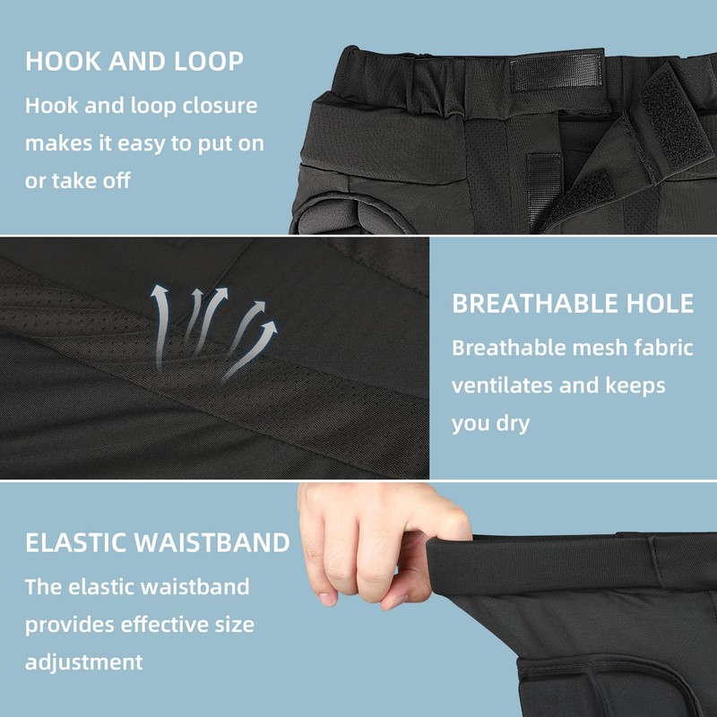 Cienfy 3D Hip Protection Eva Butt Pads Protective Padded Shorts