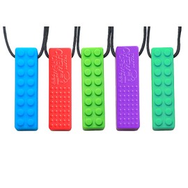 Tilcare Chew Chew Colgante - Lo mejor para niños o adultos a los que les gusta morder o tienen autismo - Colgante de silicona para masticar - Masticable para niños y niñas - Collares masticables