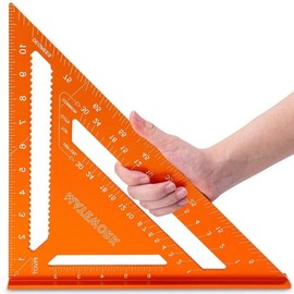 Carpenter 카펜터 스퀘어 12인치, 각도 드로잉 측정용 마테워크 서까래 스퀘어, 목공용 프레임 툴 알루미늄, [7 inch] Carpenter Square 12-Inch, Angle Drawing Measurement Matwork Rafter Square, Woodworking Frame Tool Aluminum, [7 inch]