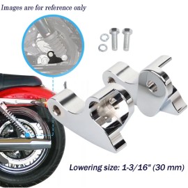 Unbranded 1-3/16" Adjustable Rear Spring Shocks Lowering Kit For Harley Touring 2008-2023