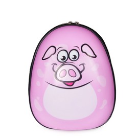 Ondis24 Children's Backpack Hard Back Pack Size S, Pig, Kids Backpack