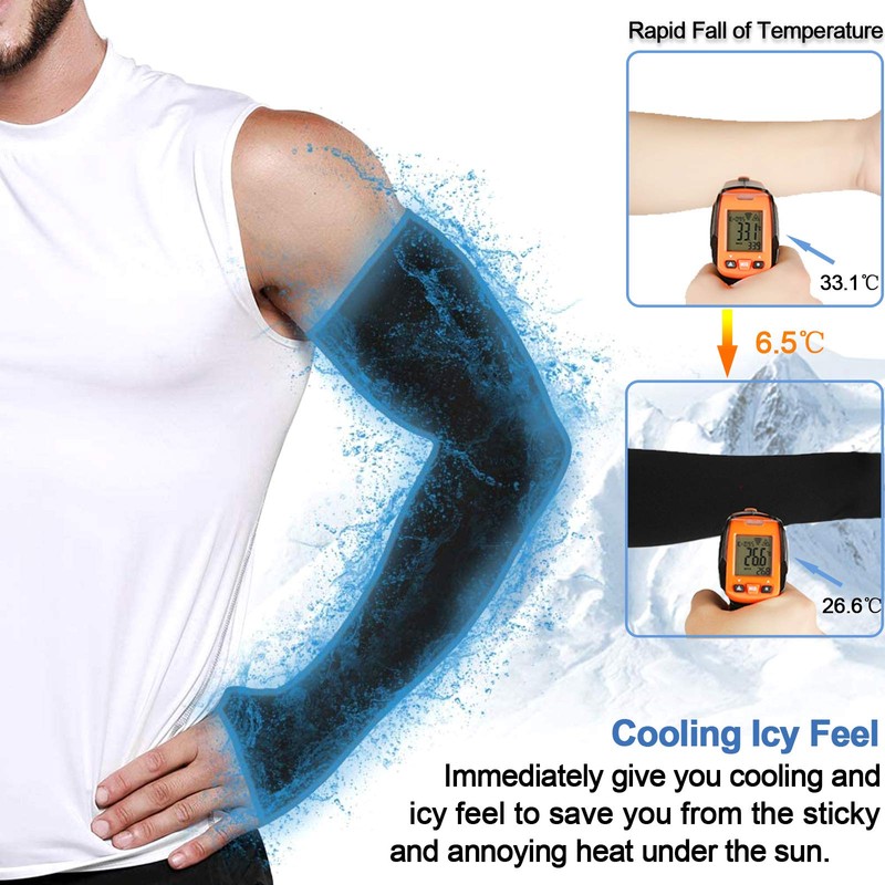 beister 6 Pairs of Sleeves Cooling Arm Warmers Cooling Arm