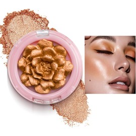 Paleta De Resaltadores, Rubor De Rosa 3D, Maquillaje Facial Resaltador Con Luminizador Corporal, Polvo Facial Brillante Con Brillo Corporal, Maquillaje Resaltador Brillante De Larga Duración (#5, m)