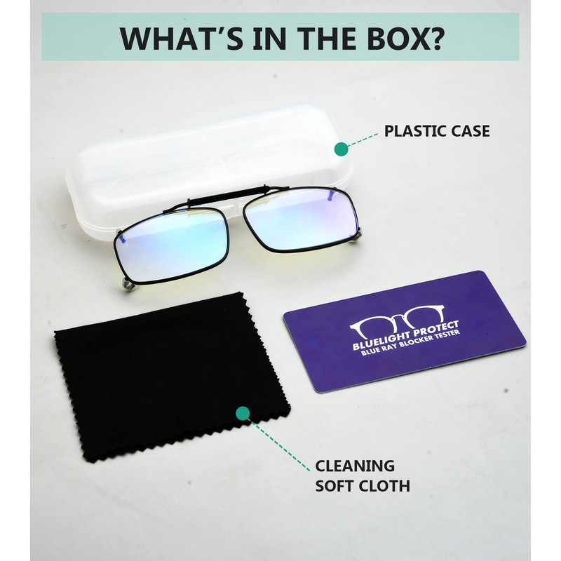 Eyekepper 3-pack Blue Light Blocking Clip-on Glasses 54 * 34MM