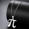 TEAMER Delicate PI Symbol Necklace Lightweight PI Math Symbol Pendant