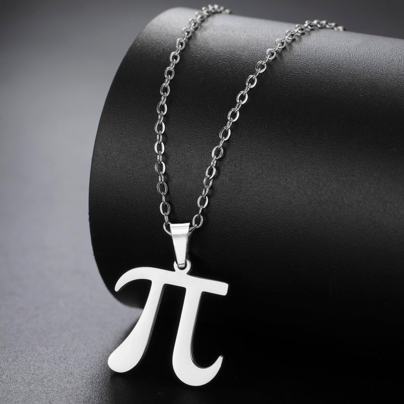 TEAMER Delicate PI Symbol Necklace Lightweight PI Math Symbol Pendant