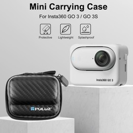 LOPURS Mini Carrying Case for Insta360 GO 3 / GO 3S,Portable Carbon Fiber EVA Camera case,Protective Hard Case Travel Carrying Case Action Camera Accessories