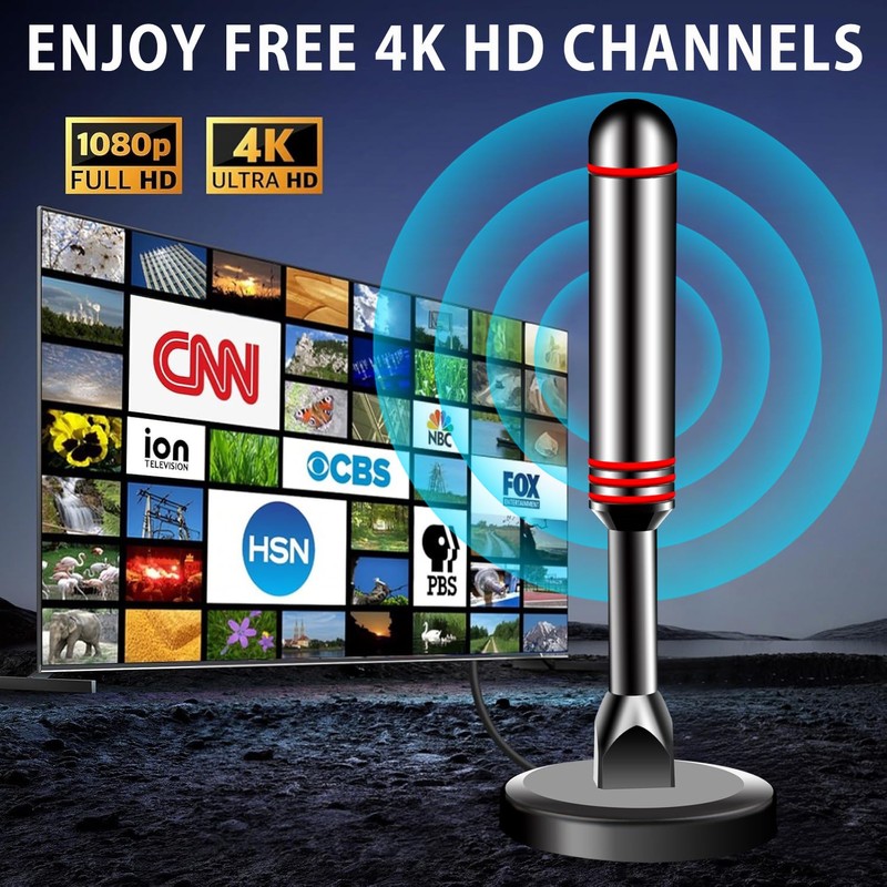 TV Antenna for Smart TV Indoor, 44.36 Miles Range Digital