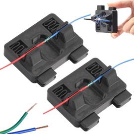 2Pcs Electric Wire Welding Fixture, Soldering Clamp, Soldering Helping Hands, Helping Hands Soldering, Soldering Stand, Helping Hands for Electrical Work, Compatible with Different Wires (Black)
