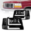 DimFlux LED DRL Headlight Assembly, Headlights Kit Compatible with 1992-1996