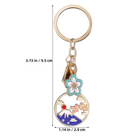 CALLARON Keychain Ring, Mt. Fuji Cherry Blossom Amulet, Stylish, Set of 2, Japanese Souvenir, Japanese Style, Cute, High School Students, Pendant, Key Ring, Car, Bag, Gift, Unisex, Graduation Gift