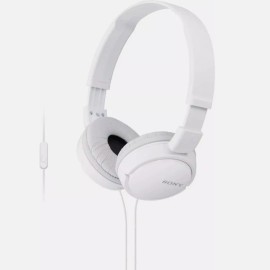 Sony MDR-ZX110AP Wired Extra Bass Headphones w/Mic (Black/White) - White