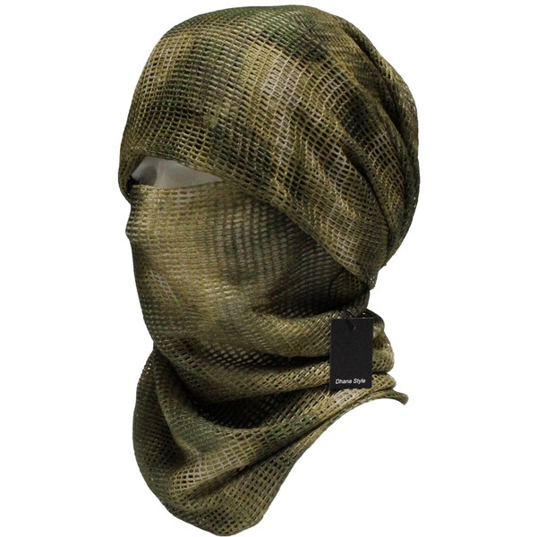 Sniper Military Camouflage Mesh Army Gilly Net, Sniper Rifle Cover, Camo Color Scarf, Face Mask, Headwear, Survival Gear, Camp. Outdoors