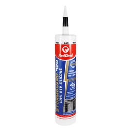 Red Devil 078060 StormGuard 920 100% RTV Silicone Window and Door Sealant, A Water-Resistant Adhesive for Interior and Exterior Use, 10.1 oz. Tube, Black, 12-Pack