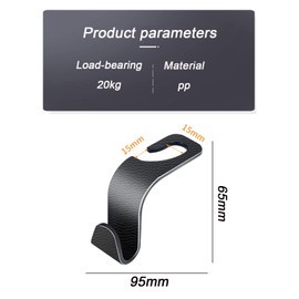 BSITSSS Pack of 8 Bag Holder Car, Car Headrest Hooks, Car Hooks, Headrest Holder, Car Accessories, Ideal for Hanging Clothes, Purses and Shopping Bags