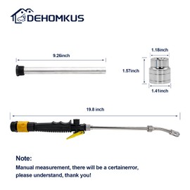 DEHOMKUS RV Water Heater Anode Rod and RV Water Heater Flush Wand with Hex Wrench Socket Removal Tool, 9.25"L x 3/4"NPT RV Hot Water Tank Anode for Suburban and Mor-flo Water Heater - Set of 5