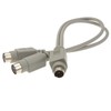kenable PS2 Splitter 6 pin Mini Din Male Plug to