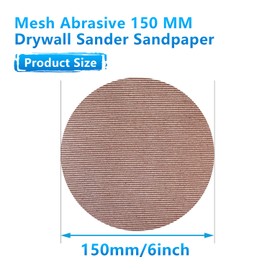 GZKTY Sanding Mesh 150 mm Velcro, Pack of 50 Sandpaper Round Mesh, Grit 60/80/120/180/240, Eccentric Sanding Discs for Wood/Metal, Suitable for Random Orbital Sanders 150 mm