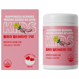 Vivid Montage All Pure Kids Multivitamin Gummies 60 pieces, 1 month supply, 1 piece, 240g / 비비드몽타주 올퓨어 키즈 멀티비타민 구미 60개입 1개월분, 1개, 240g