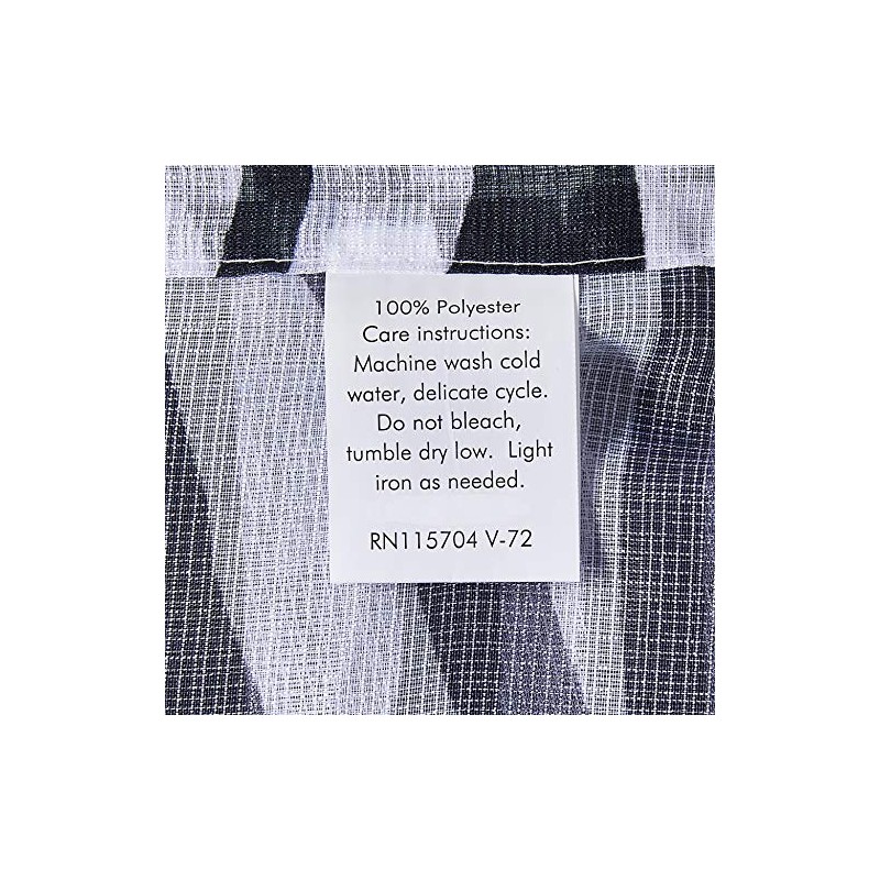 Achim Kenya Cortina de Ventana Panel para el hogar, Negro/Blanco,