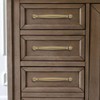 khtumeware 10 Pack 3-1/2 Inch(89mm) Brushed Brass Cabinet Pulls Heavy