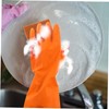 BIUDECO 3 Pairs Rubber Dishwashing Gloves Reusable Household Cleaning Gloves