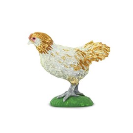 Safari Ltd. Ameraucana Chicken Figurine - Detailed 2.25" Plastic Model Figure - Fun Educational Farm Play Toy for Boys, Girls & Kids Ages 3+
