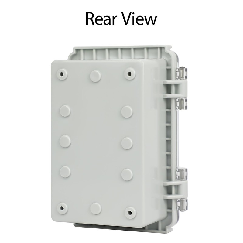 LeMotech Electrical Box, IP67 Waterproof Hinged Clear Cover Stainless Steel