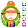 Nean children's-bicycle-cable-lock, number code combination lock in colourful design, 10