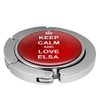 Taschenhalter Keep Calm Personalisiert mit Namen ELSA printplanet Chrom