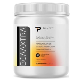 Primetech aminocidos bcaa con electrolitos 60 servicios BCAAXTRA vegetales, fermentados, instantneos, 2.5g l-leucina, 1.25g l-isoleucina, 1.25g l...  