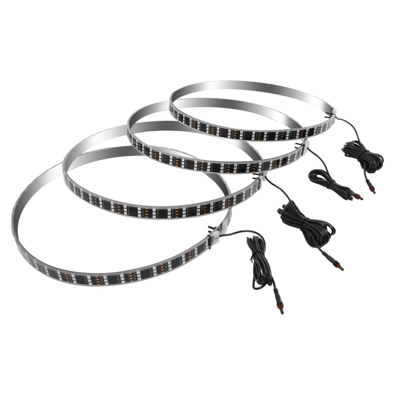 KEEPDSGN 4PCS 15" RGB LED Wheel Ring Lights Chasing Rim