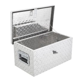 GAOMON 20 Inch Aluminum Diamond Plate Tool Box Truck Car Outdoor Trailer Pickup Underbody Toolbox, RV Storage Organizer, Underbed Tools Organizer W/Lock & Keys- 20"x 12"x 10"