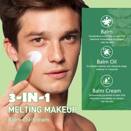 Luxsea Cleansing Balm Makeup Remover Blam, Makeup Melting Balm for Face and Eyes, Natural Makeup Removing Balm for Sensitive Skin, Facial Deep Cleansing Cream, Hydrating Cleanser, 2.65 Oz (Aloe Vera)