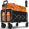 Wagons Carts Foldable,360lbs Collapsible Wagon with Wheels, Lightweight Foldable Wagon