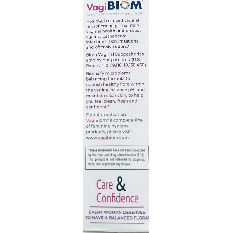 Blom Probiotics Vagiblom Vaginal Health Suppositories Boric Acid+Probiotic