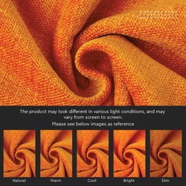 Encasa XO Chenille Cushion Covers Set of 2 | Orange - (16"x16") (40x40 cm) | Decorative Accent Square Throw Pillow Cases For Couch, Home Decor, Sofa