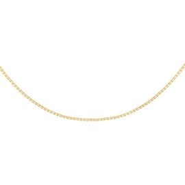 Carissima Gold 9 ct Yellow Gold 0.5 mm Venetian Box Chain Adjustable Necklace of Length 46 cm/18 Inch-51 cm/20 Inch