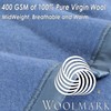 Poyet Motte Rivoli Solid 400GSM 100% Virgin Wool Blanket, Medium/Heavy