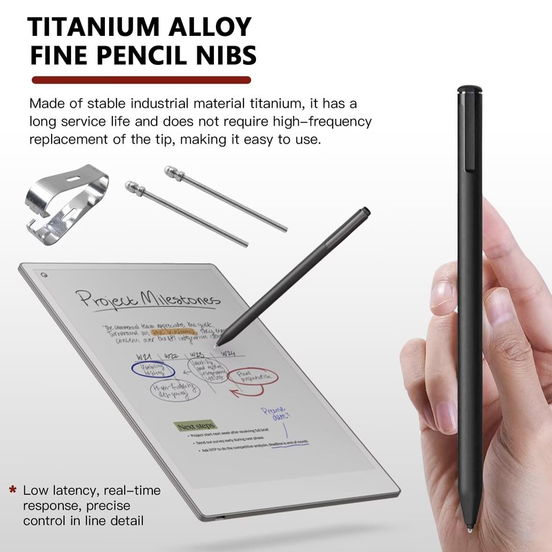 Stylus Pen Replacement Tips Nibs Titanium Fit for Remarkable 2