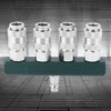 4-Way Air Hose Splitter, T-Style 5 Port Quick Connect Manifold,