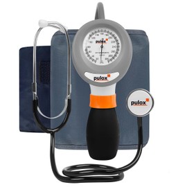 Pulox EazyBP Manual Blood Pressure Monitor for Adults & Children with Stethoscope, 2 Cuffs & Case