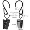 Yongilan S-Hook Stainless Steel Curtain Clips, Pack of 50 Hanging