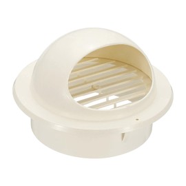 PATIKIL 6" Round Soffit Air Vents, PVC Louver Vent Cover Wall Vent Outside Caps Removable Half Spherical Dryer Air Vent Cap for Exhaust Air Ventilation HVAC System Outlet, White