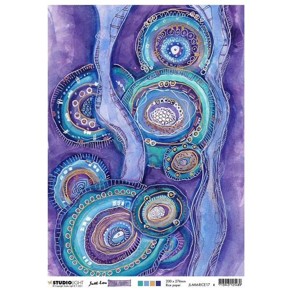 Studio Light JL Rice Paper Purple Moodle Mindful Moodling 210x297mm