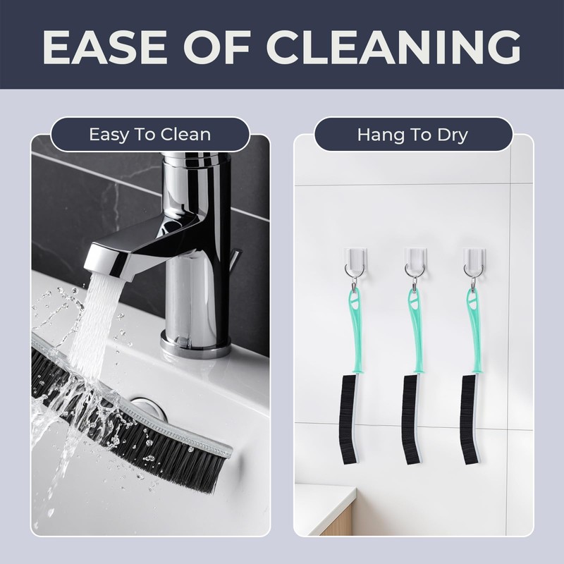 KMOSENIA Hard Bristle Corner Cleaning Brush - Cleaning Brushes for