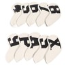 10pcs set PU Waterproof Golf Club Iron Cover Fine Sewing