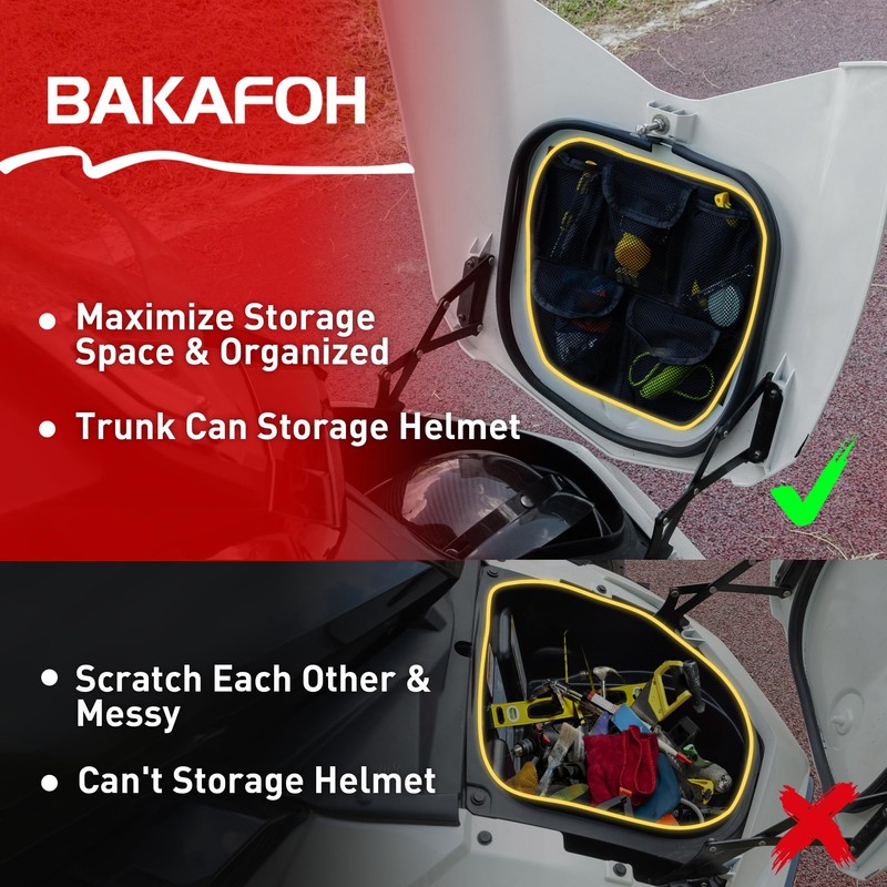 BAKAFOH Front Trunk Lid Organizer Frunk Tool Bag for Can