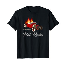 1928 MODEL A ROADSTER, RED HOT ROD, OLD SCHOOL, USA, CAR GUY T-Shirt